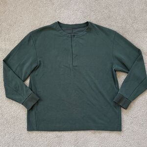 lululemon Men's Softstreme Oversized Snap Henley Long Sleeve Teal SzL